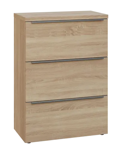 SIN 3 - 83Z kancelářská skříň, 3-zásuvková, 1120x800x400, dub bardolino